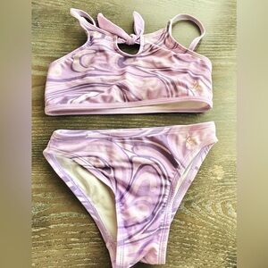 Rebel athletics bikini lilac swirl. YM. $50 for the set. Used maybe twice